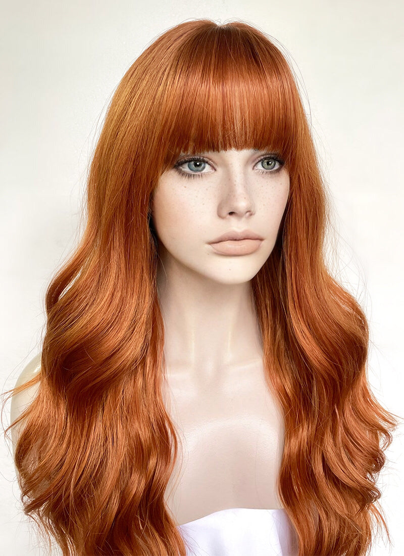 Ginger Wavy Synthetic Hair Wig NS498