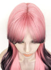 Pink Mixed Black Straight Synthetic Hair Wig NS500