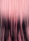 Pink Mixed Black Straight Synthetic Hair Wig NS500