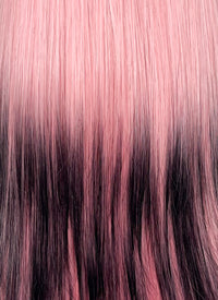 Pink Mixed Black Straight Synthetic Hair Wig NS500