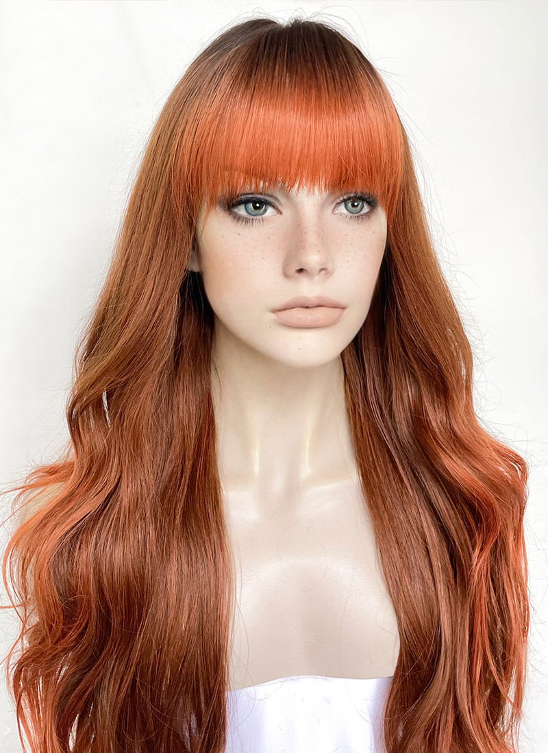 Mixed Ginger Wavy Synthetic Hair Wig NS512