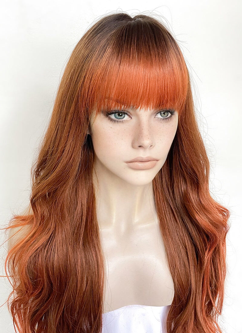 Mixed Ginger Wavy Synthetic Hair Wig NS512