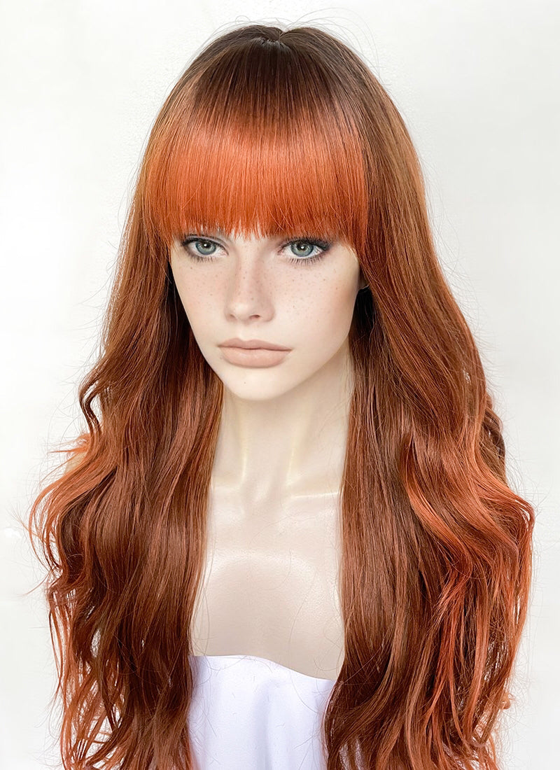 Mixed Ginger Wavy Synthetic Hair Wig NS512