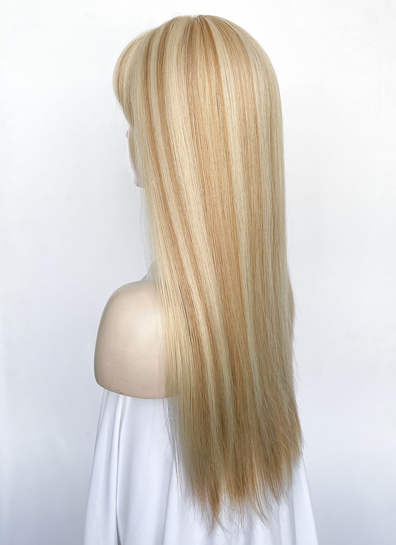 Blonde Mixed Brown Straight Synthetic Hair Wig NS520