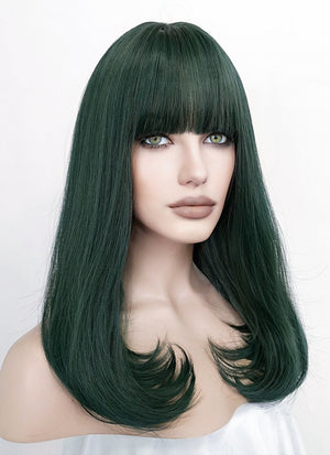 Dark Green Straight Synthetic Hair Wig NS284
