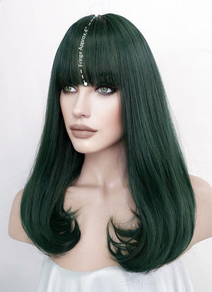 Dark Green Straight Synthetic Hair Wig NS284