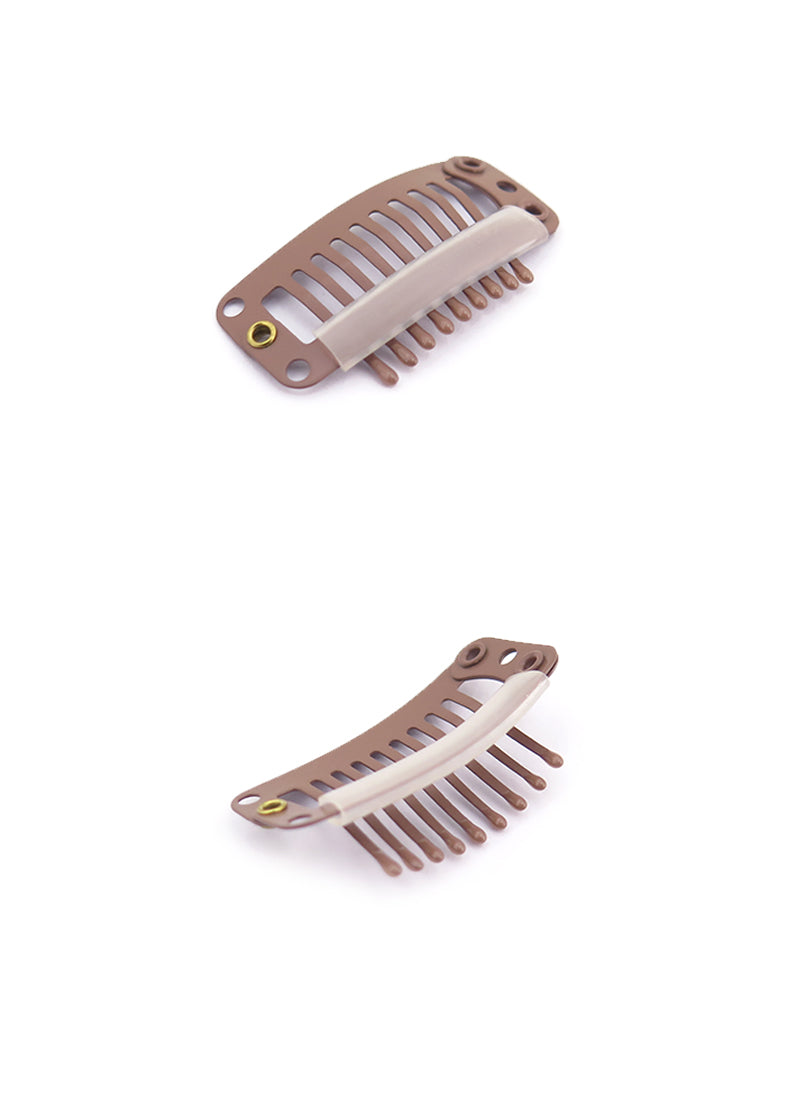 Black / Light Brown / Dark Brown / Cream 9 Teeth Snap Clips - Wig Is Fashion Australia