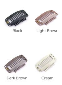 Black / Light Brown / Dark Brown / Cream 9 Teeth Snap Clips - Wig Is Fashion Australia