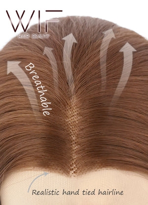 Chestnut Brown Wavy Lace Front Synthetic Wig LF109 - Wig Is Fashion Australia